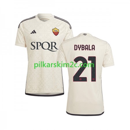 Koszulka AS Roma Paulo Dybala 21 Precz 2023/24 Koszulki Piłkarskie